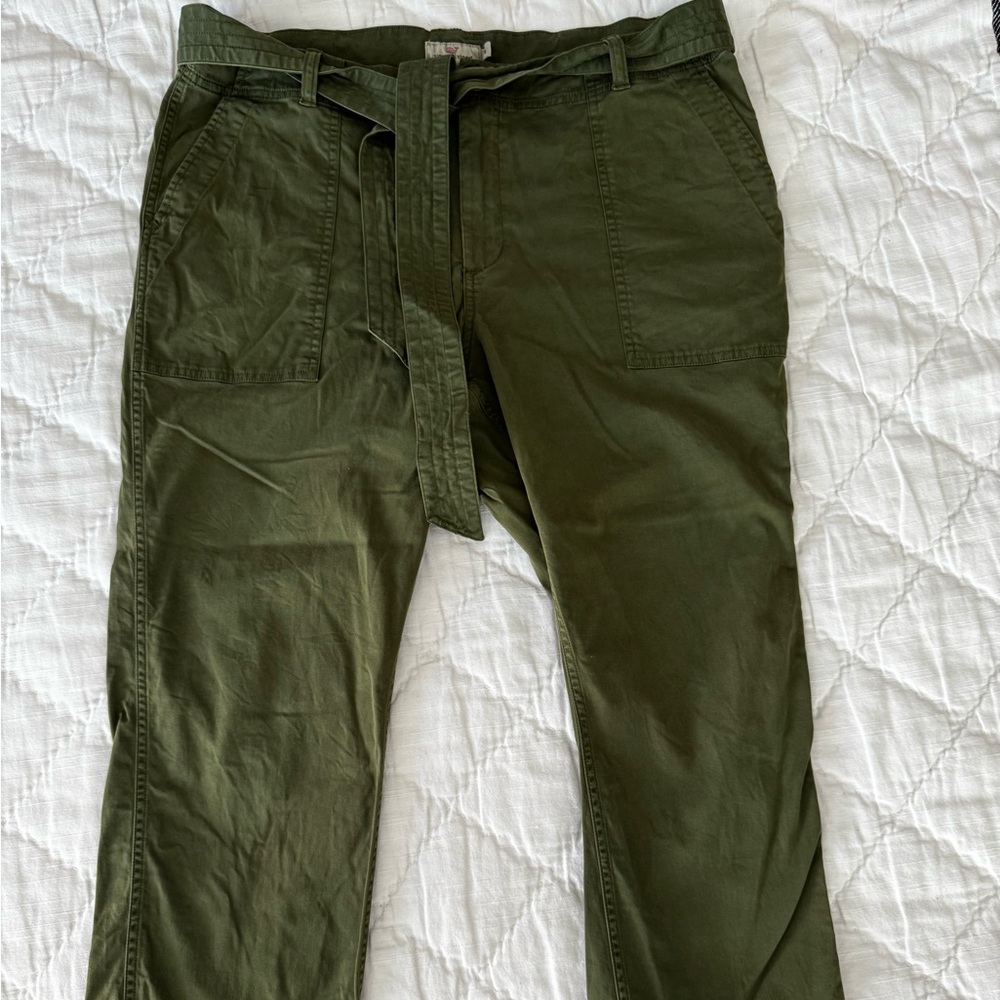 Vineyard Vines Olive Green Women's Straight Leg Pants